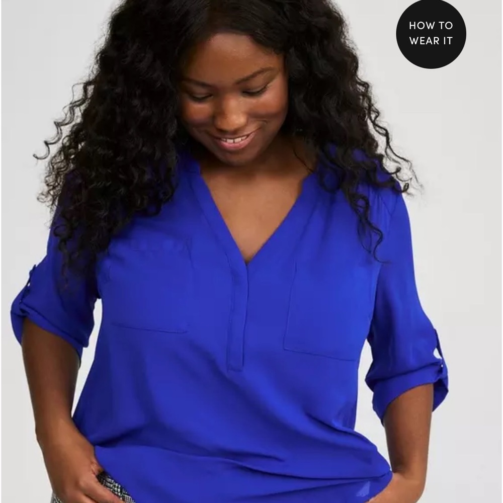 Torrid Harper 3/4 sleeve blouse